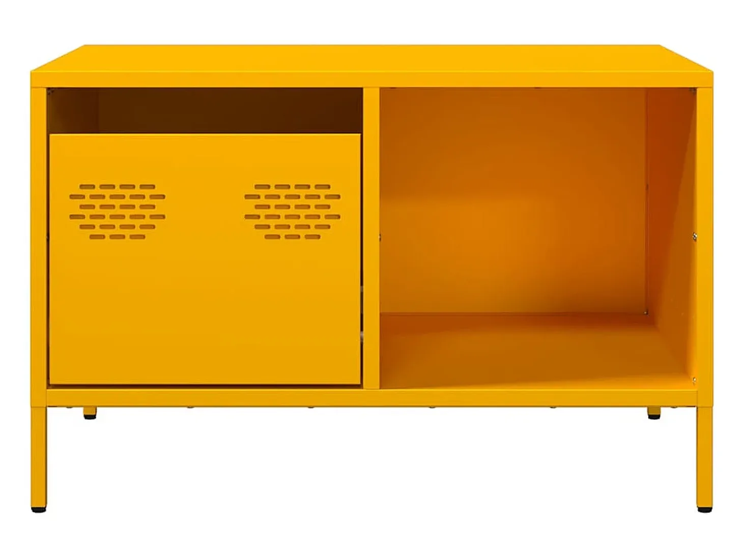 Mesa de centro acero laminado en frío amarillo 68,5x50x43,5 cm