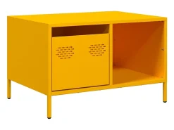 Mesa de centro acero laminado en frío amarillo 68,5x50x43,5 cm