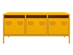 Mesa de centro acero laminado en frío amarillo 101,5x50x43,5 cm