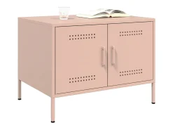 Mesa de centro acero laminado en frío rosa 68x50x50,5 cm