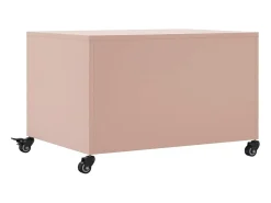 Mesa de centro acero rosa 68x50x43,5 cm