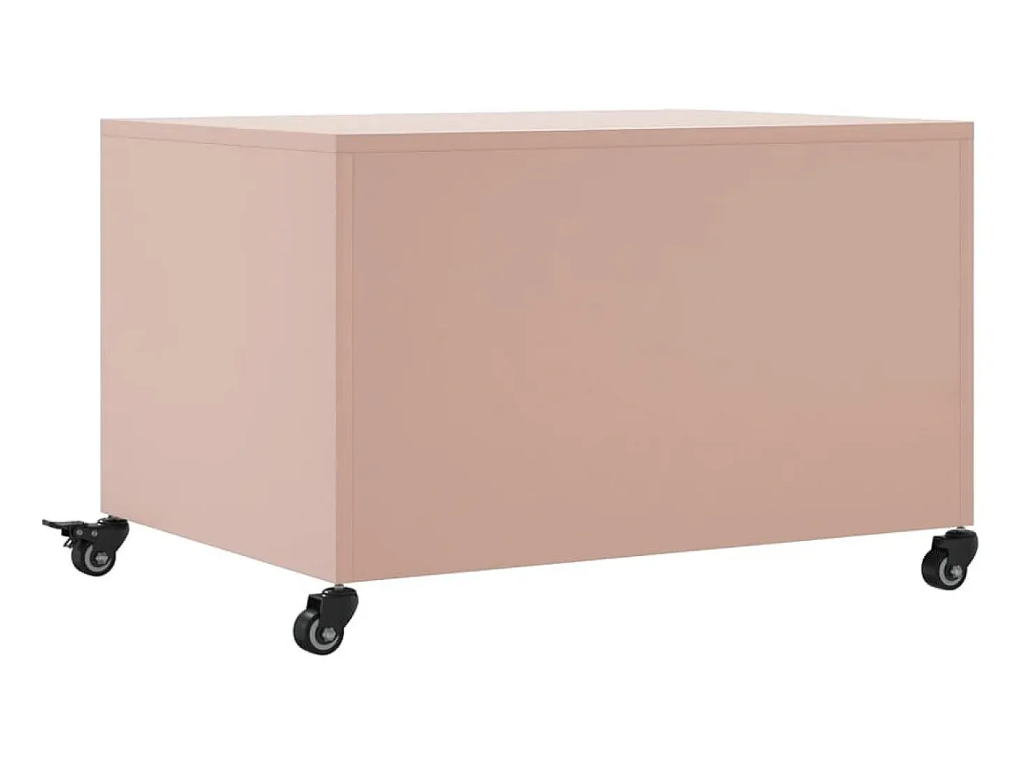 Mesa de centro acero rosa 68x50x43,5 cm
