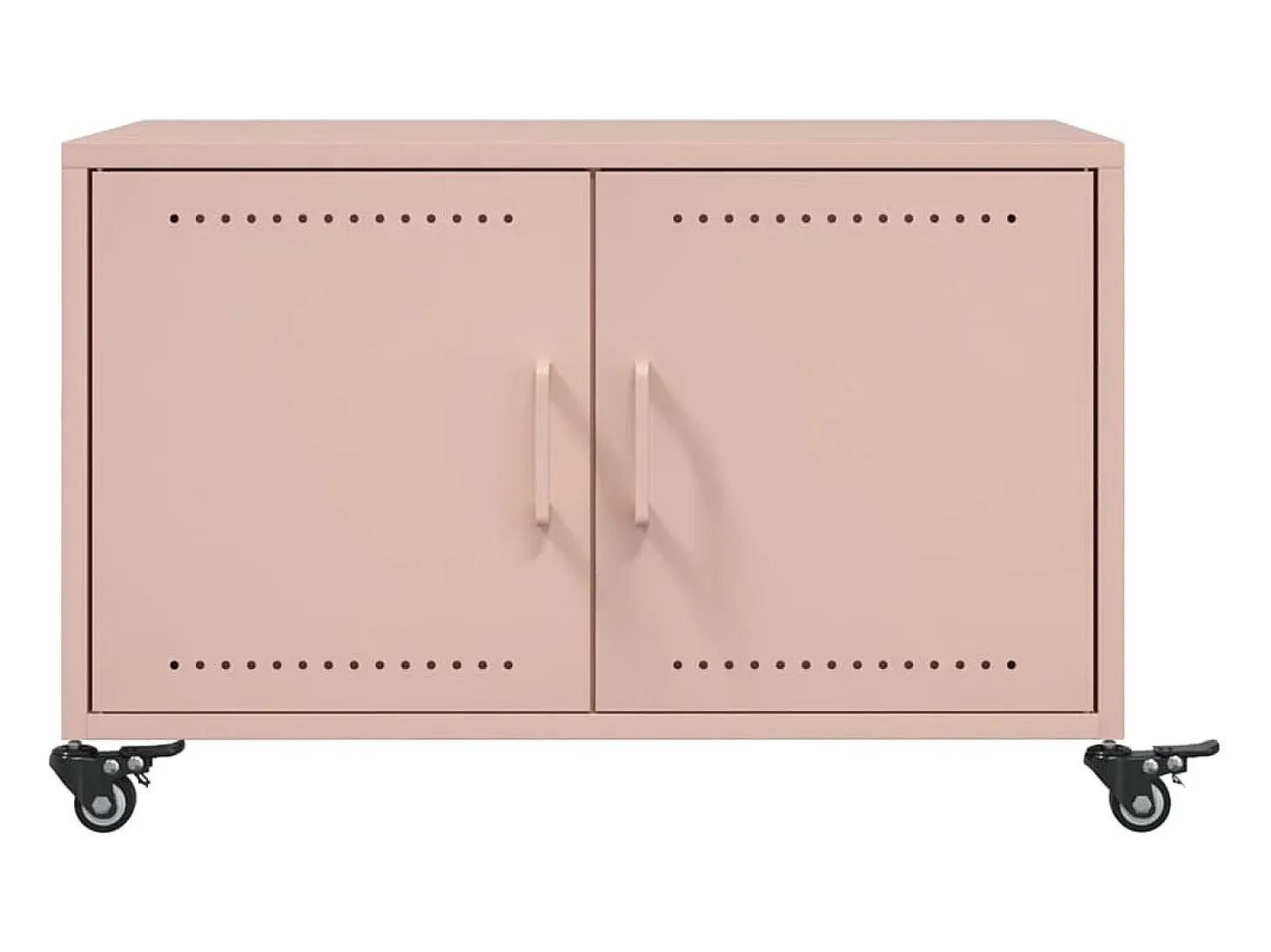 Mesa de centro acero rosa 68x50x43,5 cm