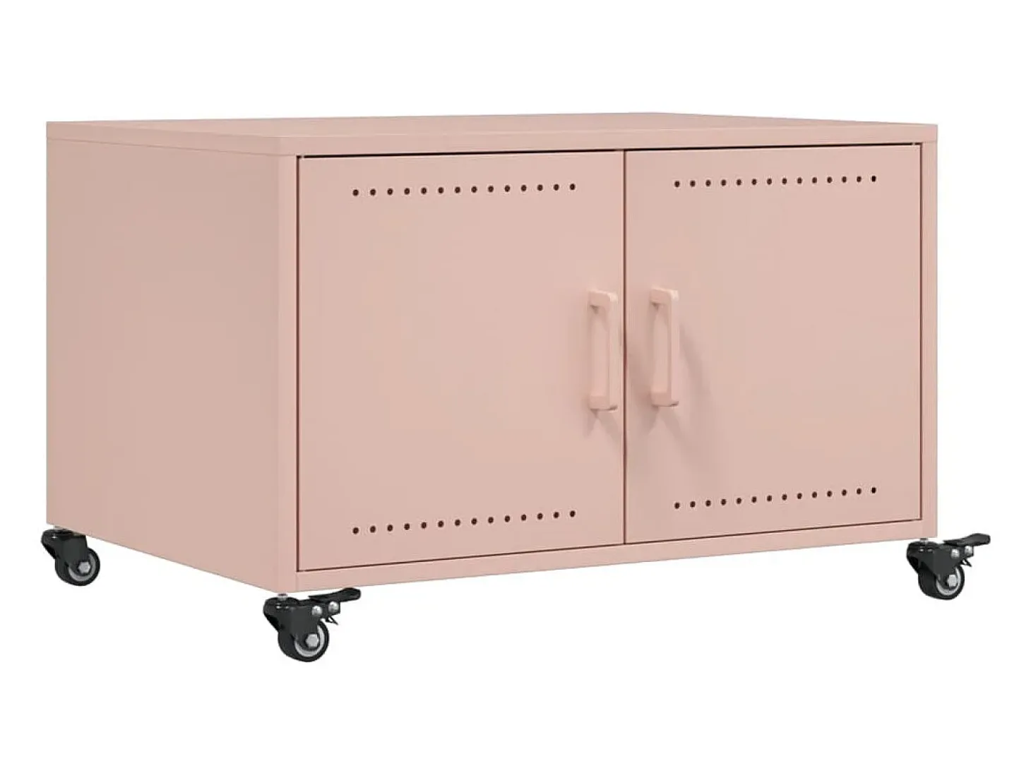 Mesa de centro acero rosa 68x50x43,5 cm