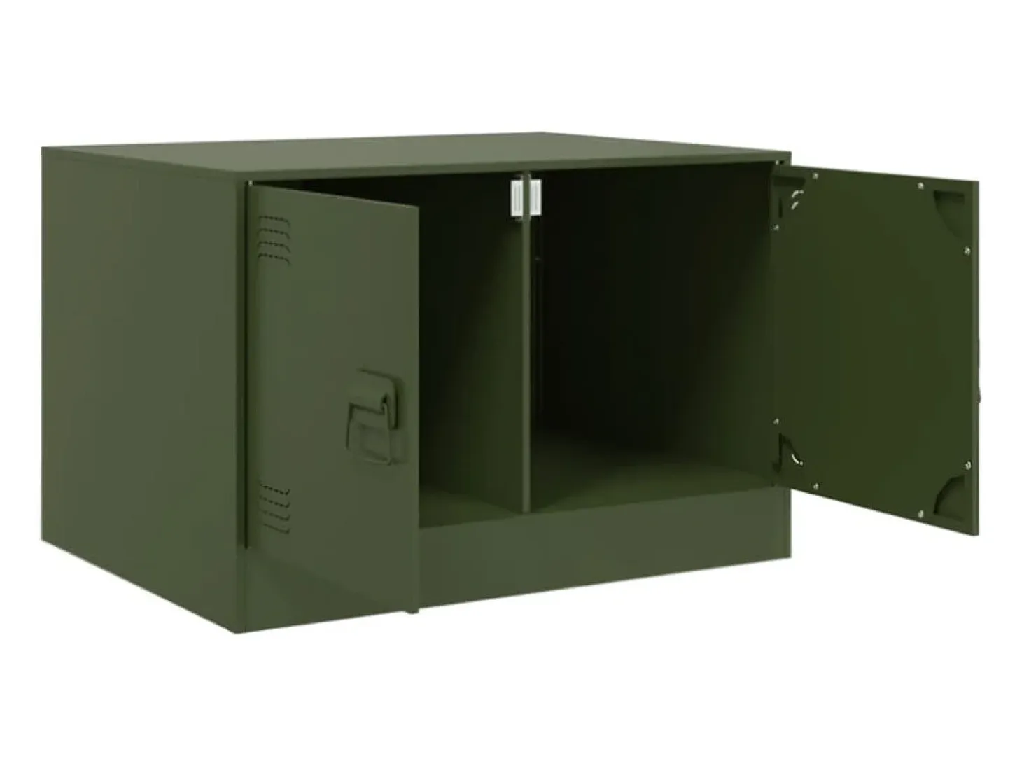 Mesa de centro acero verde oliva 67x50x44 cm