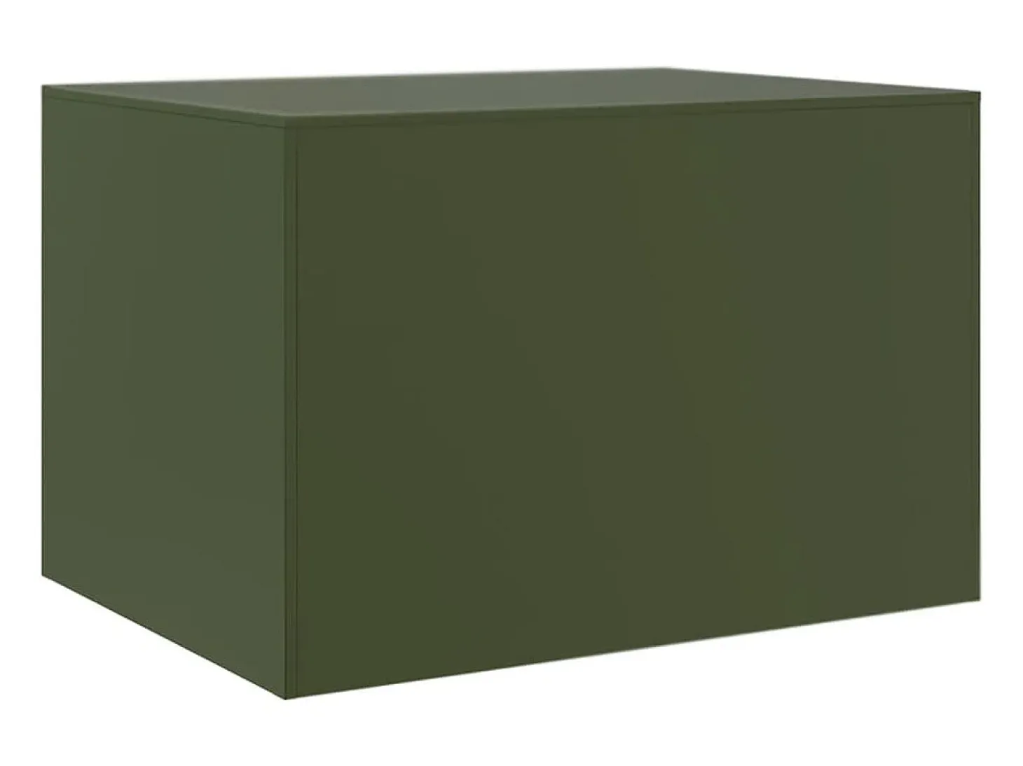 Mesa de centro acero verde oliva 67x50x44 cm