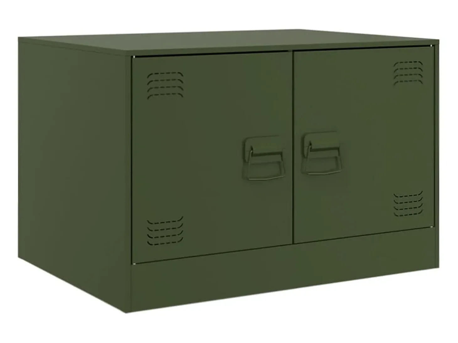 Mesa de centro acero verde oliva 67x50x44 cm