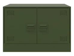 Mesa de centro acero verde oliva 67x50x44 cm