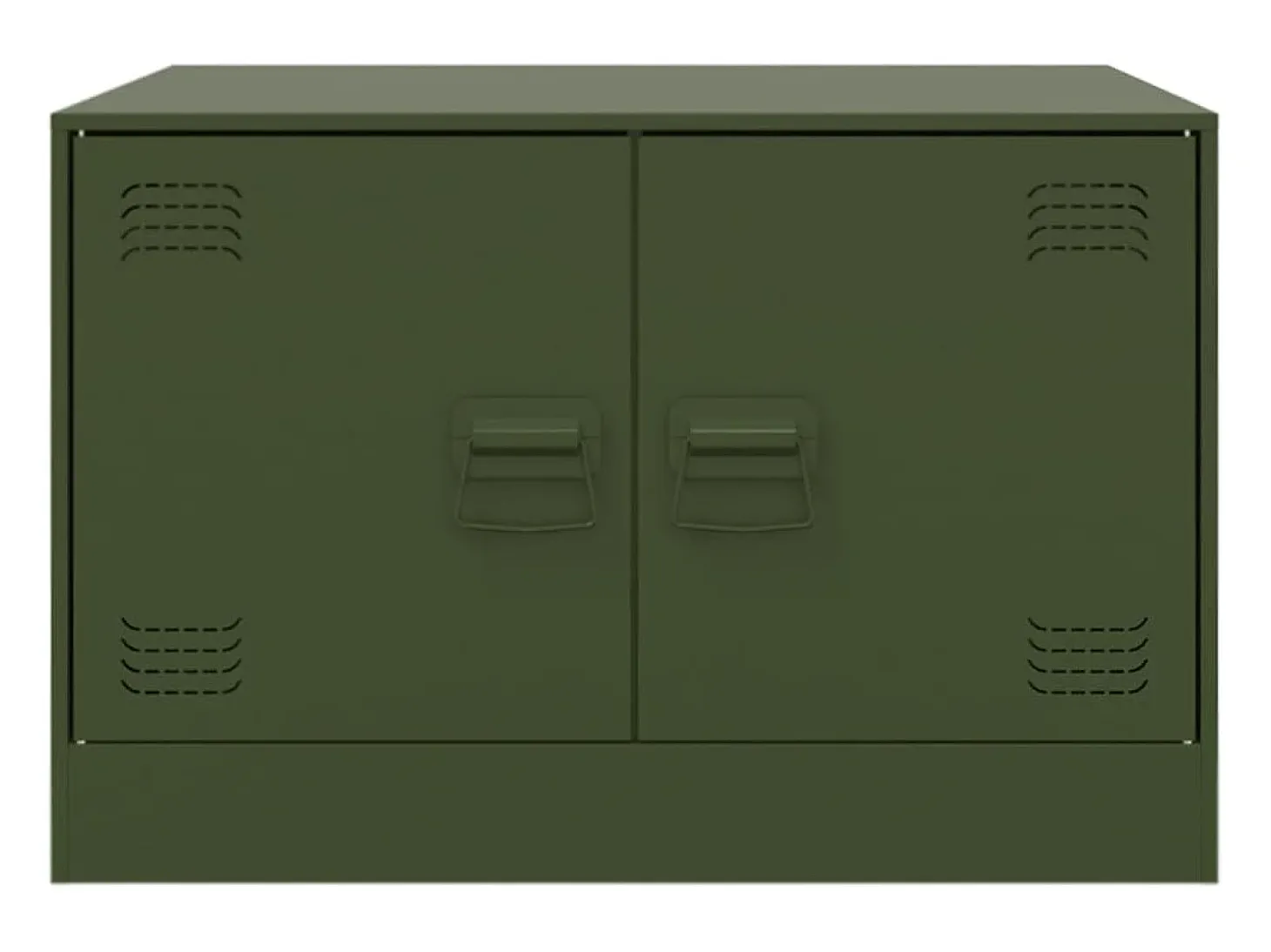 Mesa de centro acero verde oliva 67x50x44 cm
