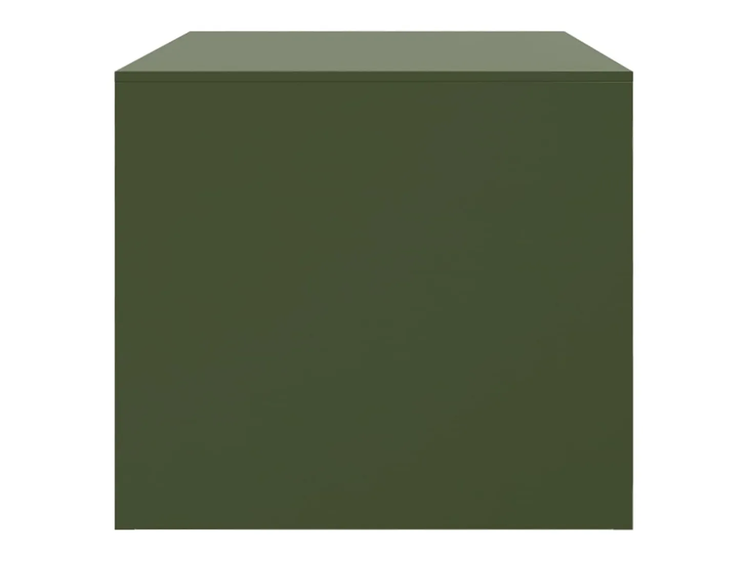 Mesa de centro acero verde oliva 67x50x44 cm
