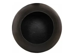 Mesa de centro aluminio martillado latón negro Ø 50x30 cm