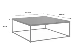 Mesa de centro baja de metal negro