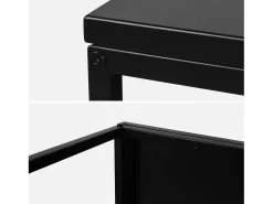 Mesa de centro baja de metal negro