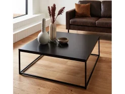 Mesa de centro baja de metal negro