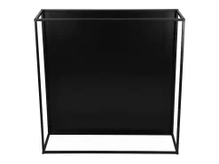 Mesa de centro baja de metal negro