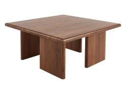 Mesa de centro baja y cuadrada nogal