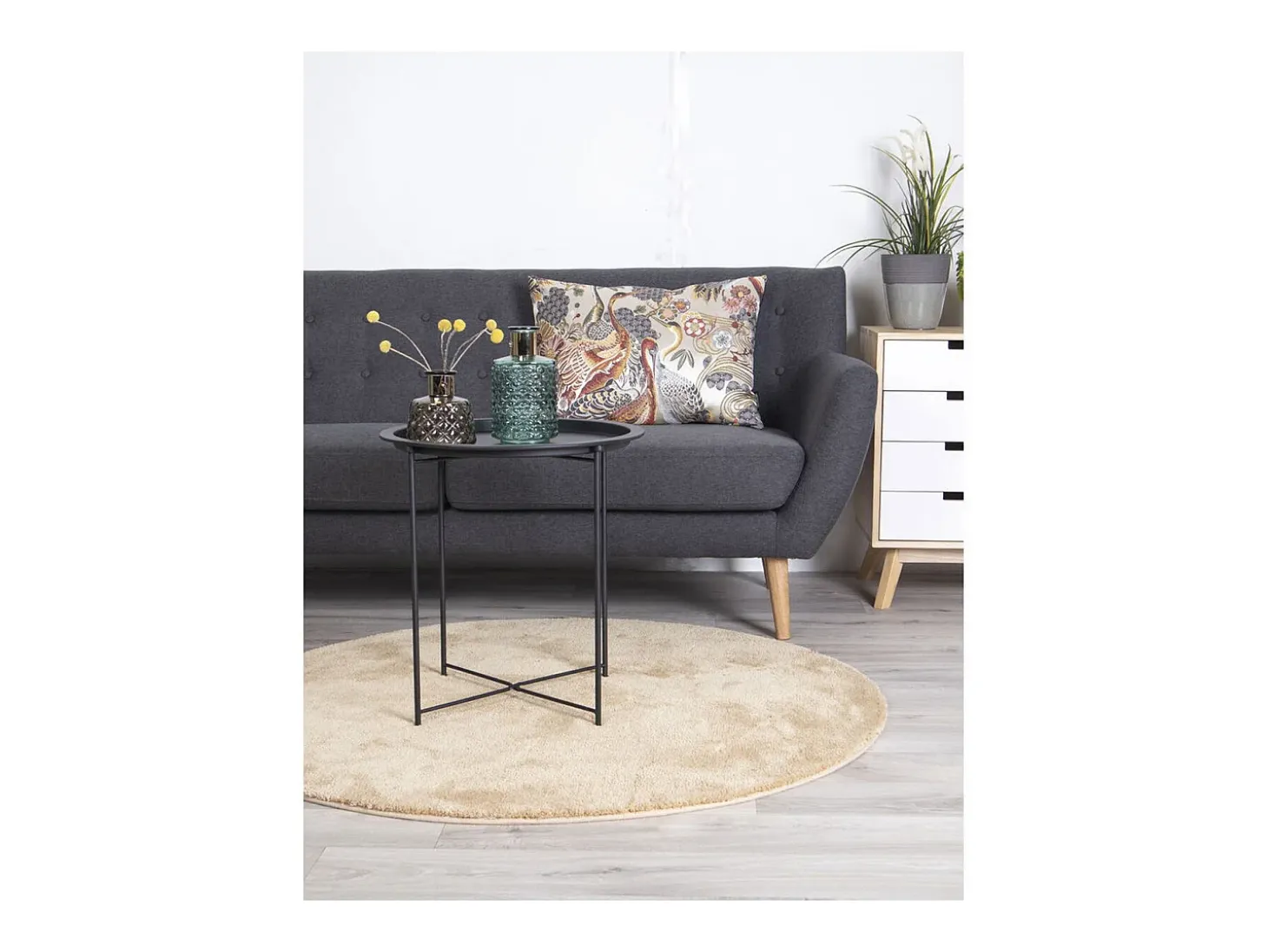Mesa de Centro Bastia, Negro, 47x47x50 cm, Kendra Home