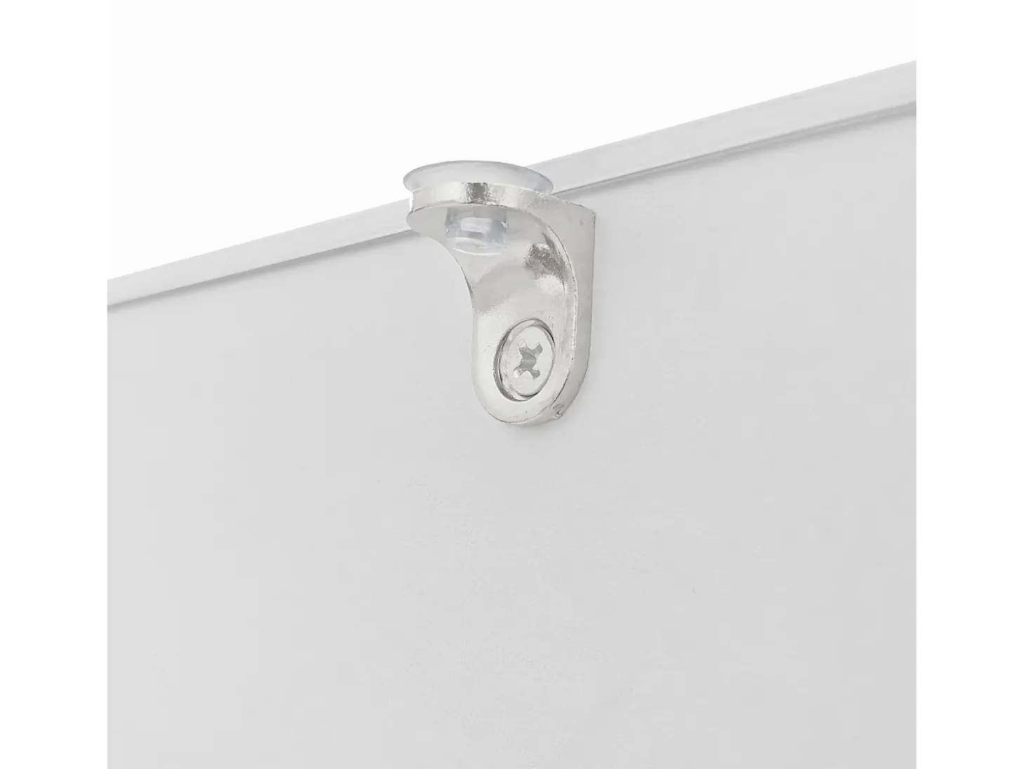 Mesa de centro blanca de 100 x 50 cm con LED, cajón y tablero de cristal - para salón y oficina