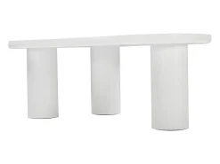 Mesa de centro blanca en forma de nube - Madera MDF y PVC