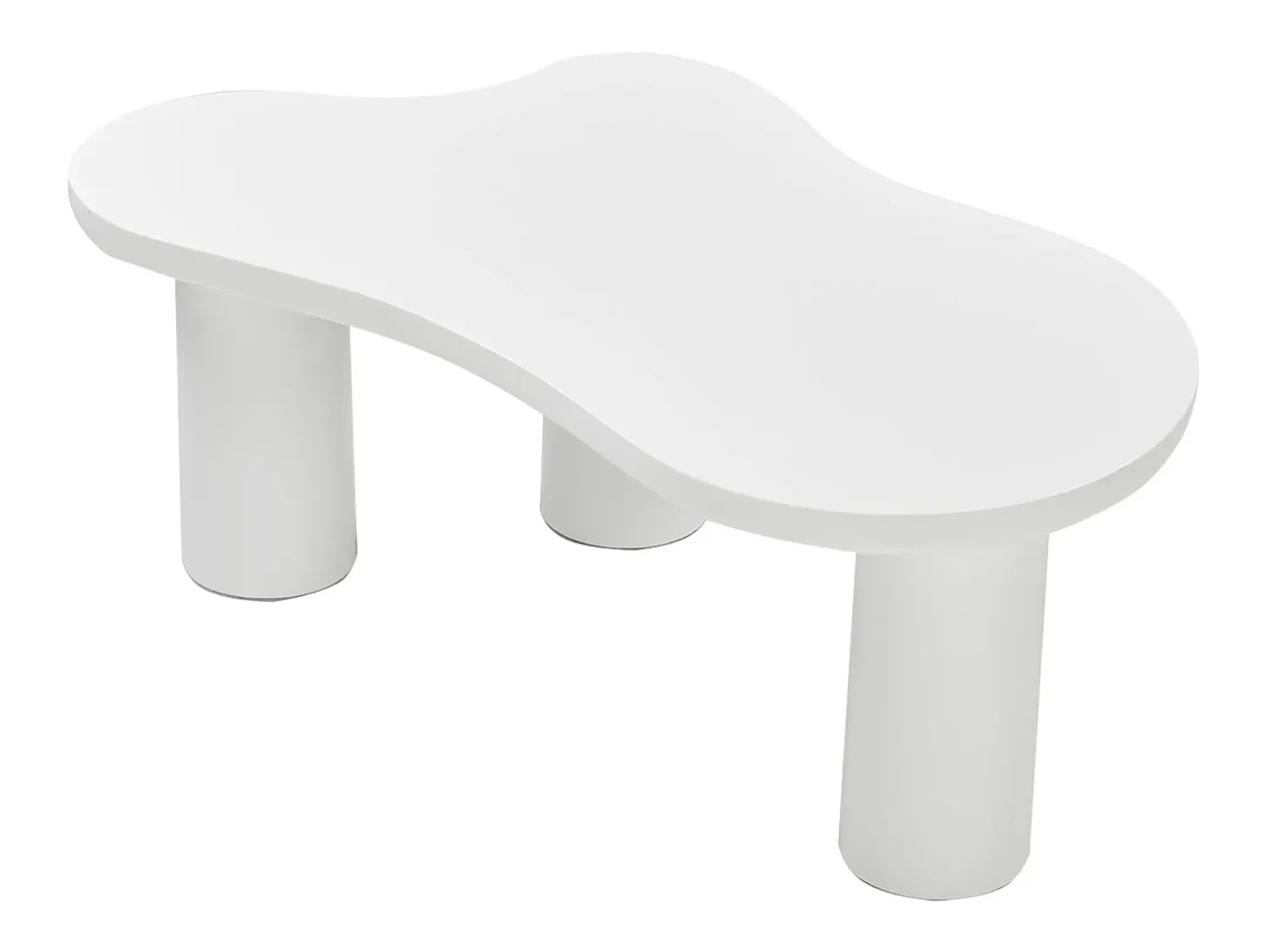 Mesa de centro blanca en forma de nube - Madera MDF y PVC
