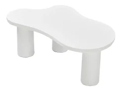 Mesa de centro blanca en forma de nube - Madera MDF y PVC