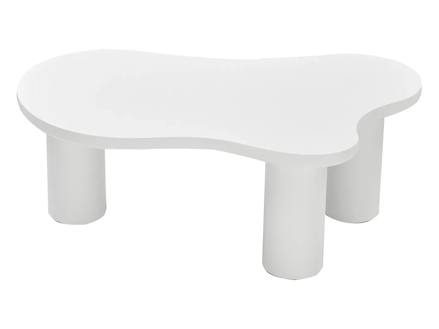 Mesa de centro blanca en forma de nube - Madera MDF y PVC