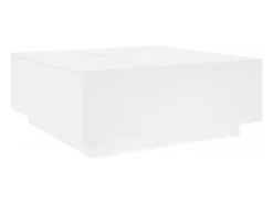 Mesa de centro blanca 100x100x40 cm madera de ingeniería