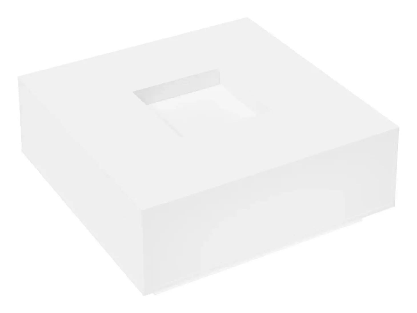Mesa de centro blanca 100x100x40 cm madera de ingeniería