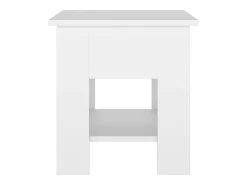 Mesa de centro blanco madera contrachapada 40x40x42 cm