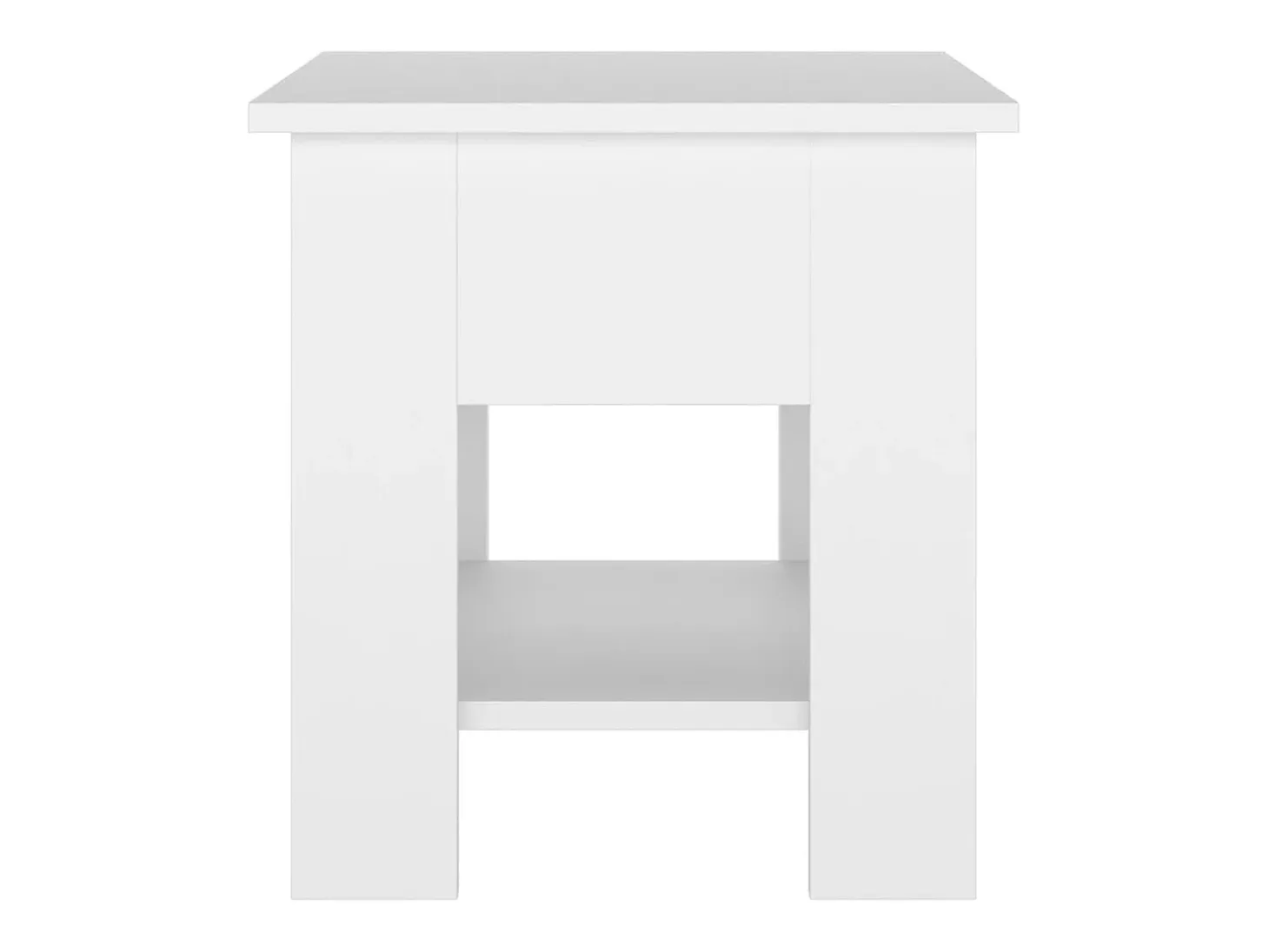 Mesa de centro blanco madera contrachapada 40x40x42 cm