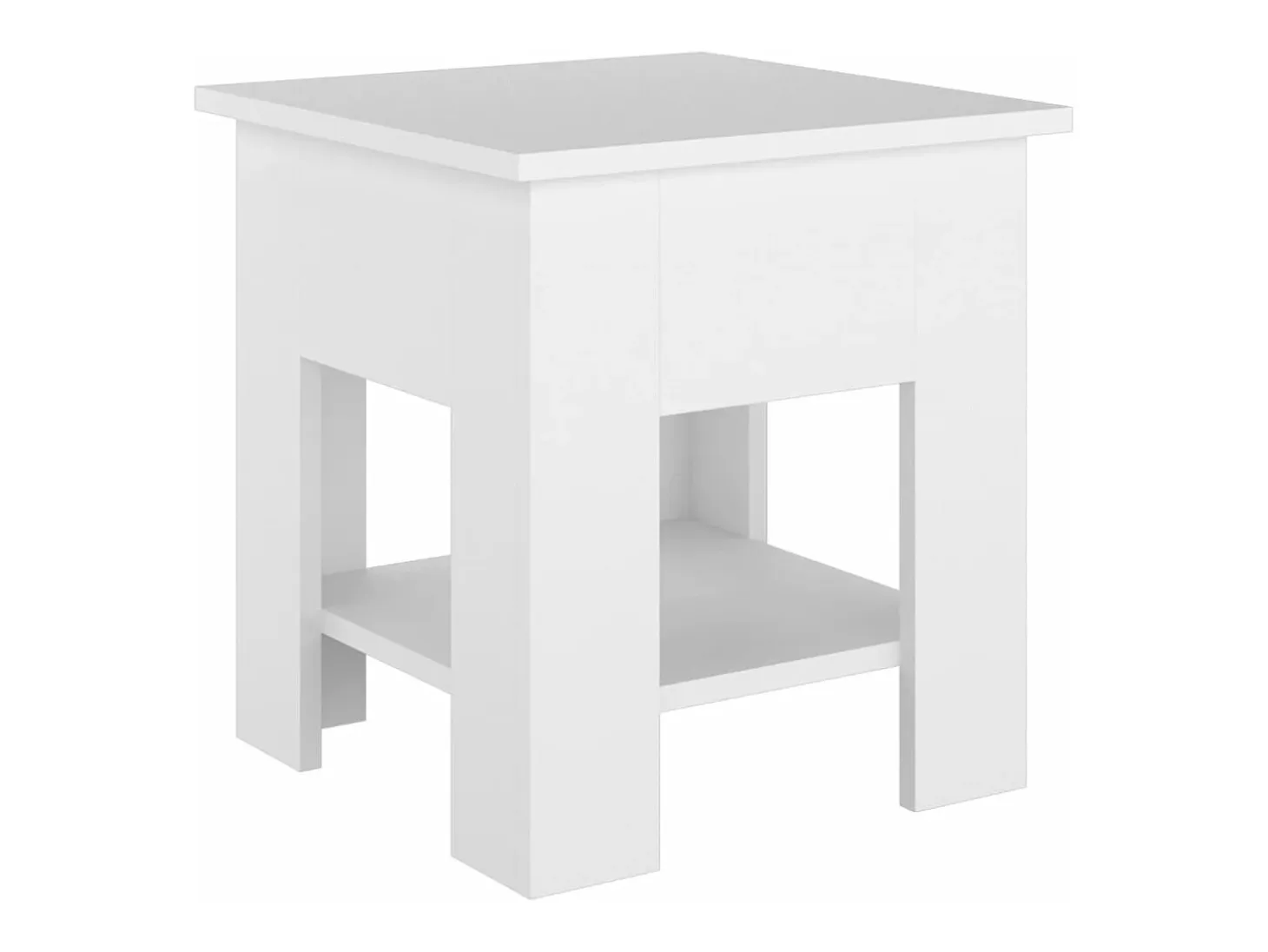 Mesa de centro blanco madera contrachapada 40x40x42 cm