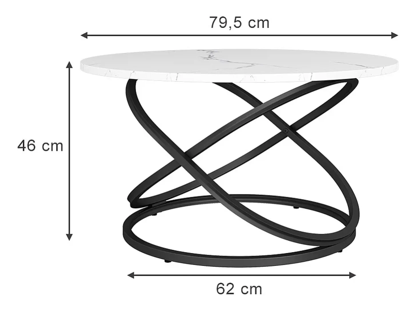 Mesa de centro blanco 79.5x62x46 calgary