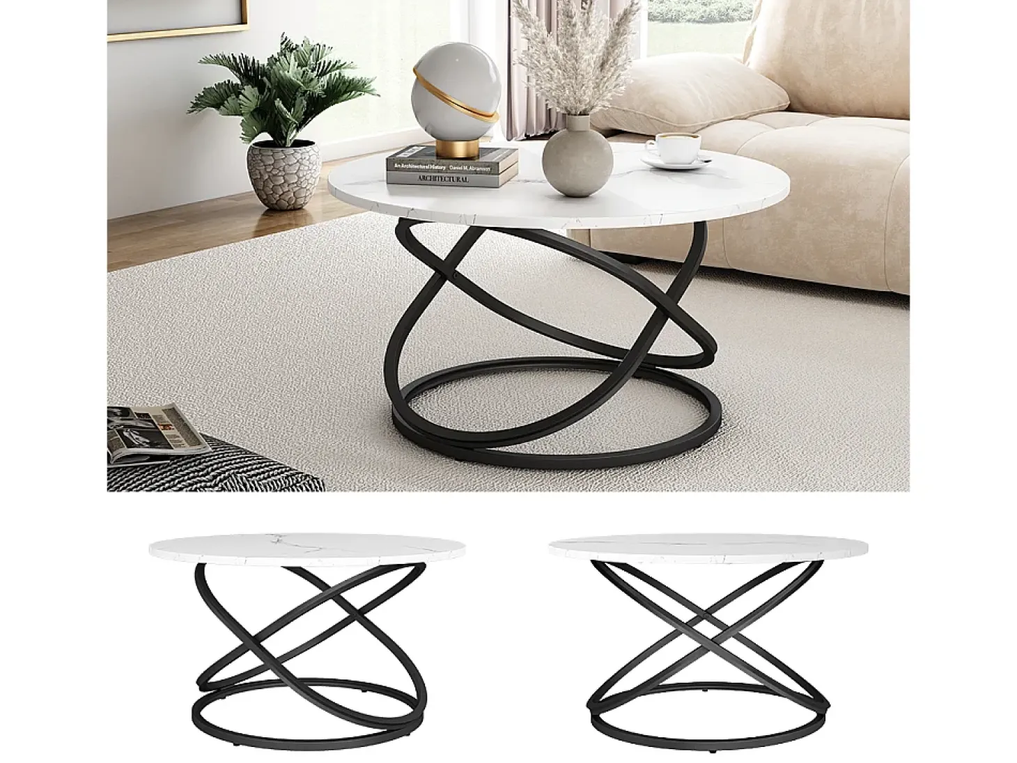 Mesa de centro blanco 79.5x62x46 calgary