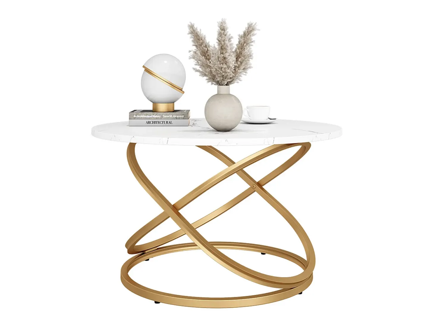 Mesa de centro blanco/oro 79.5x62x46 calgary
