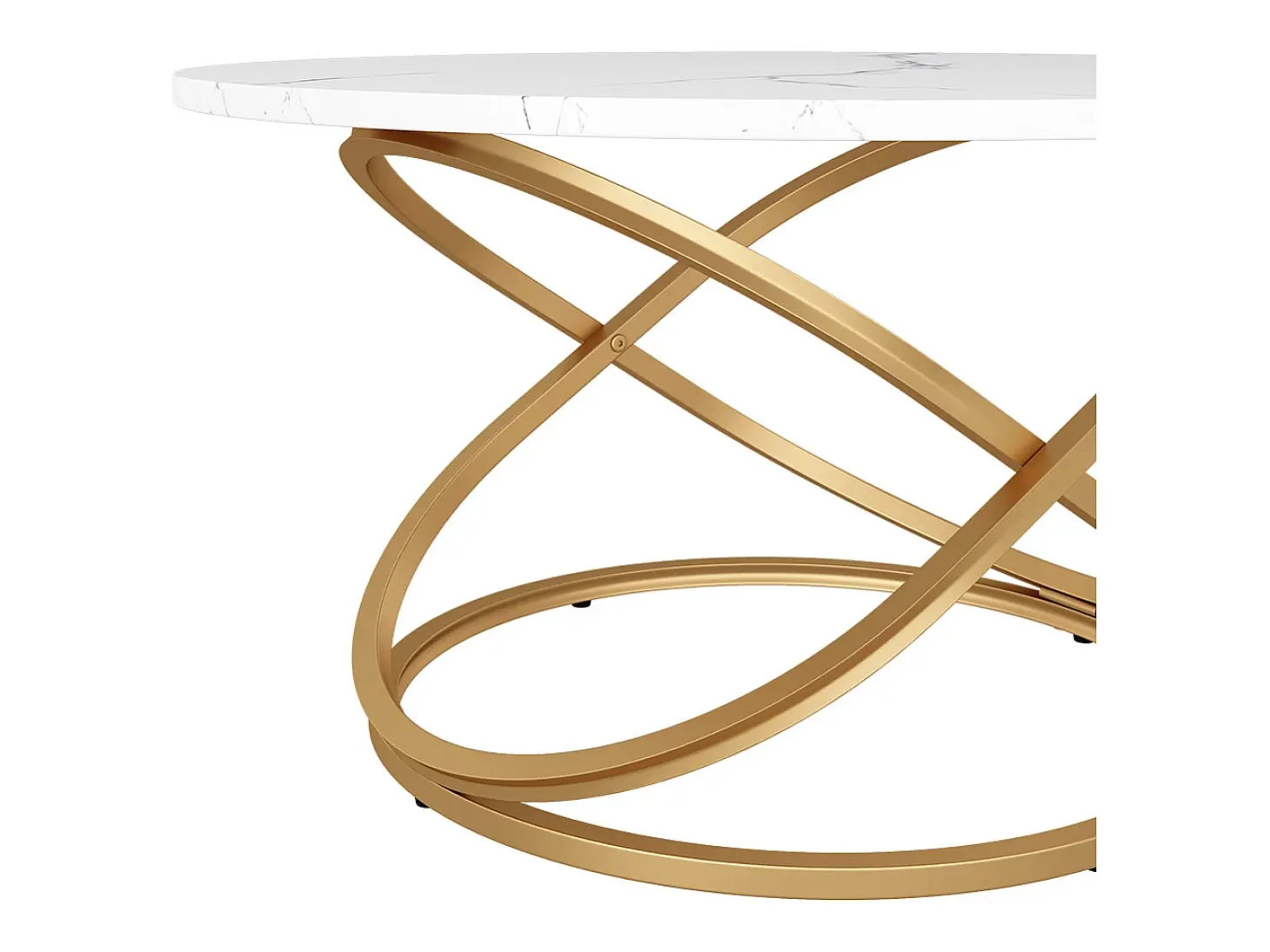 Mesa de centro blanco/oro 79.5x62x46 calgary