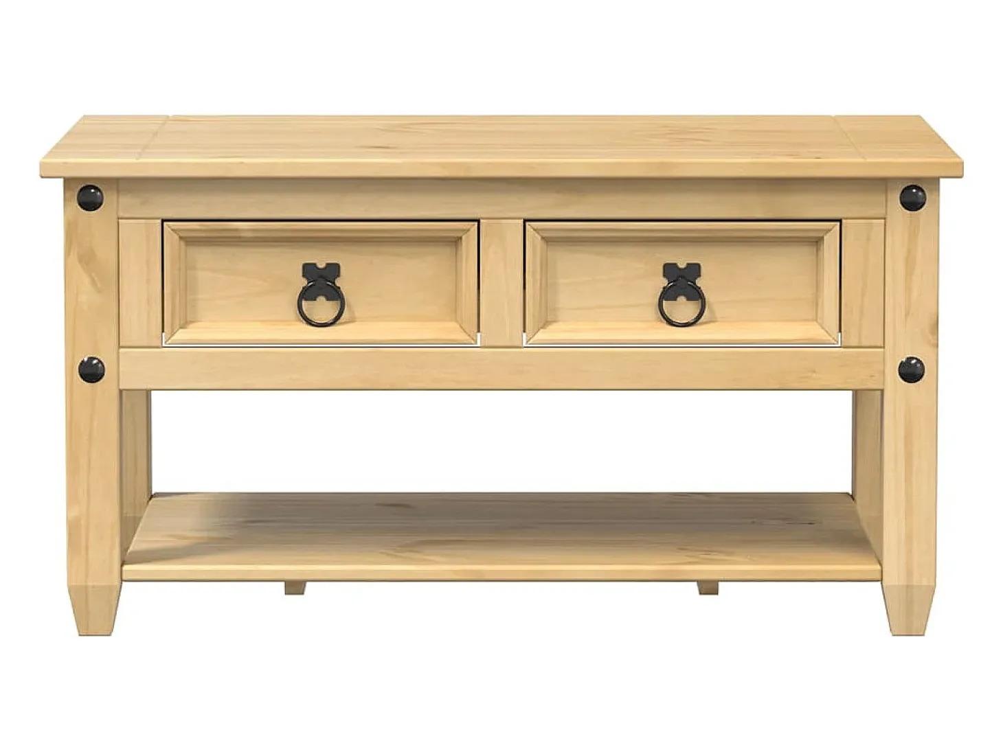 Mesa de centro cajones Corona madera maciza de pino 85x50x45 cm