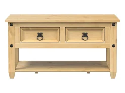 Mesa de centro cajones Corona madera maciza de pino 85x50x45 cm