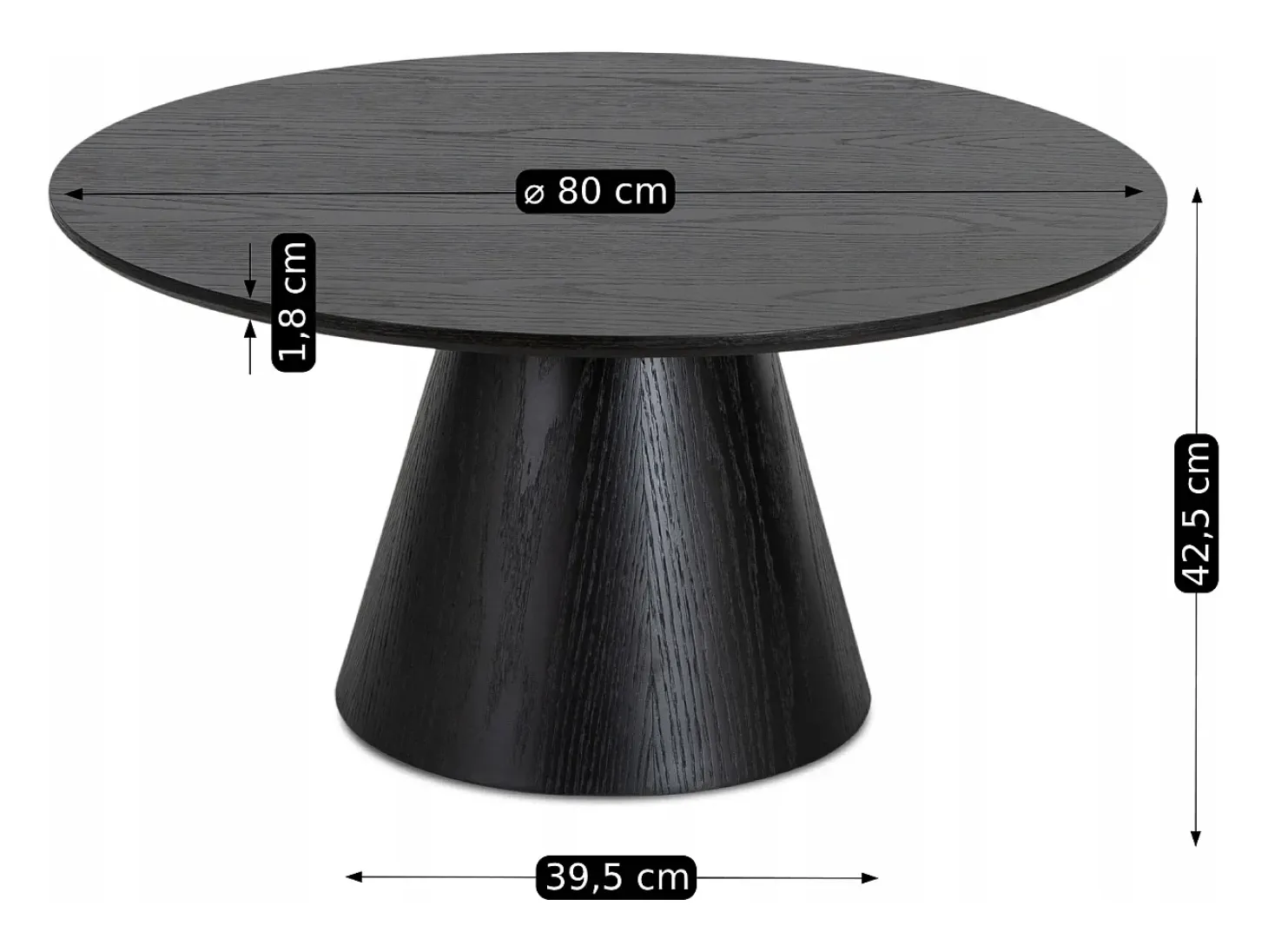 Mesa de centro Cassander Max Negro