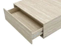 Mesa de centro con 2 cajones en MDF - Efecto travertino beige - ANTRIM by Pascal Morabito