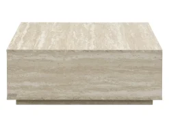 Mesa de centro con 2 cajones en MDF - Efecto travertino beige - ANTRIM by Pascal Morabito
