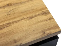 Mesa de centro con 2 cajones de MDF - Negro y natural claro - FELIX
