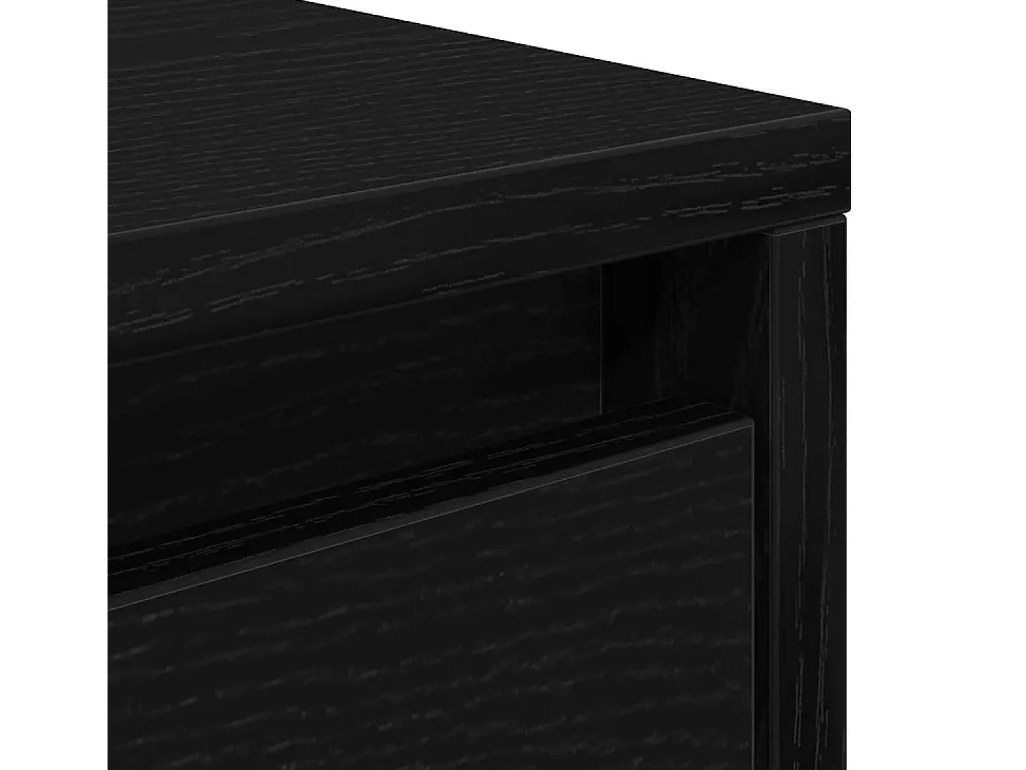 Mesa de centro con cajones roble negro 100x100x40 cm