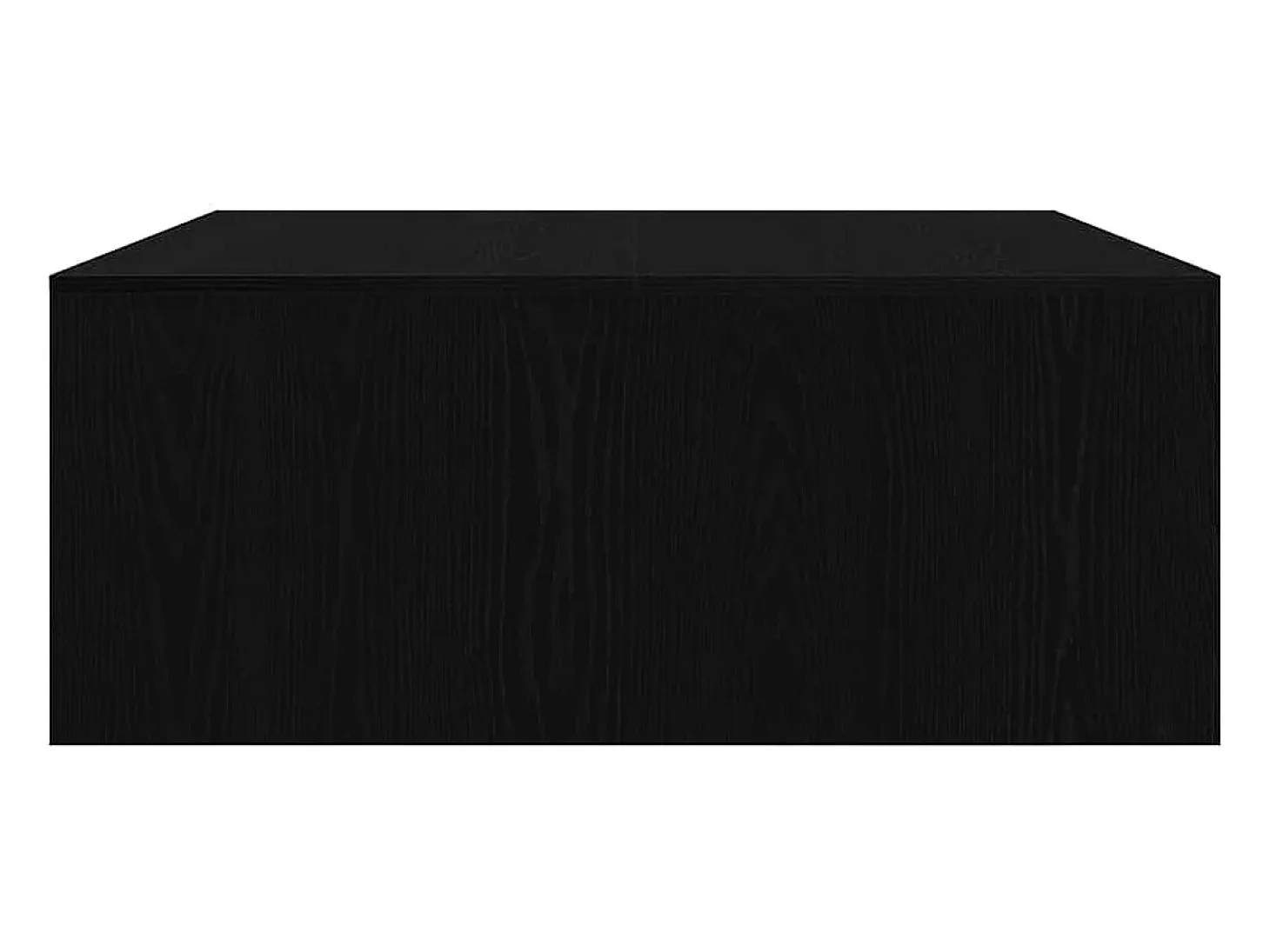 Mesa de centro con cajones roble negro 100x100x40 cm