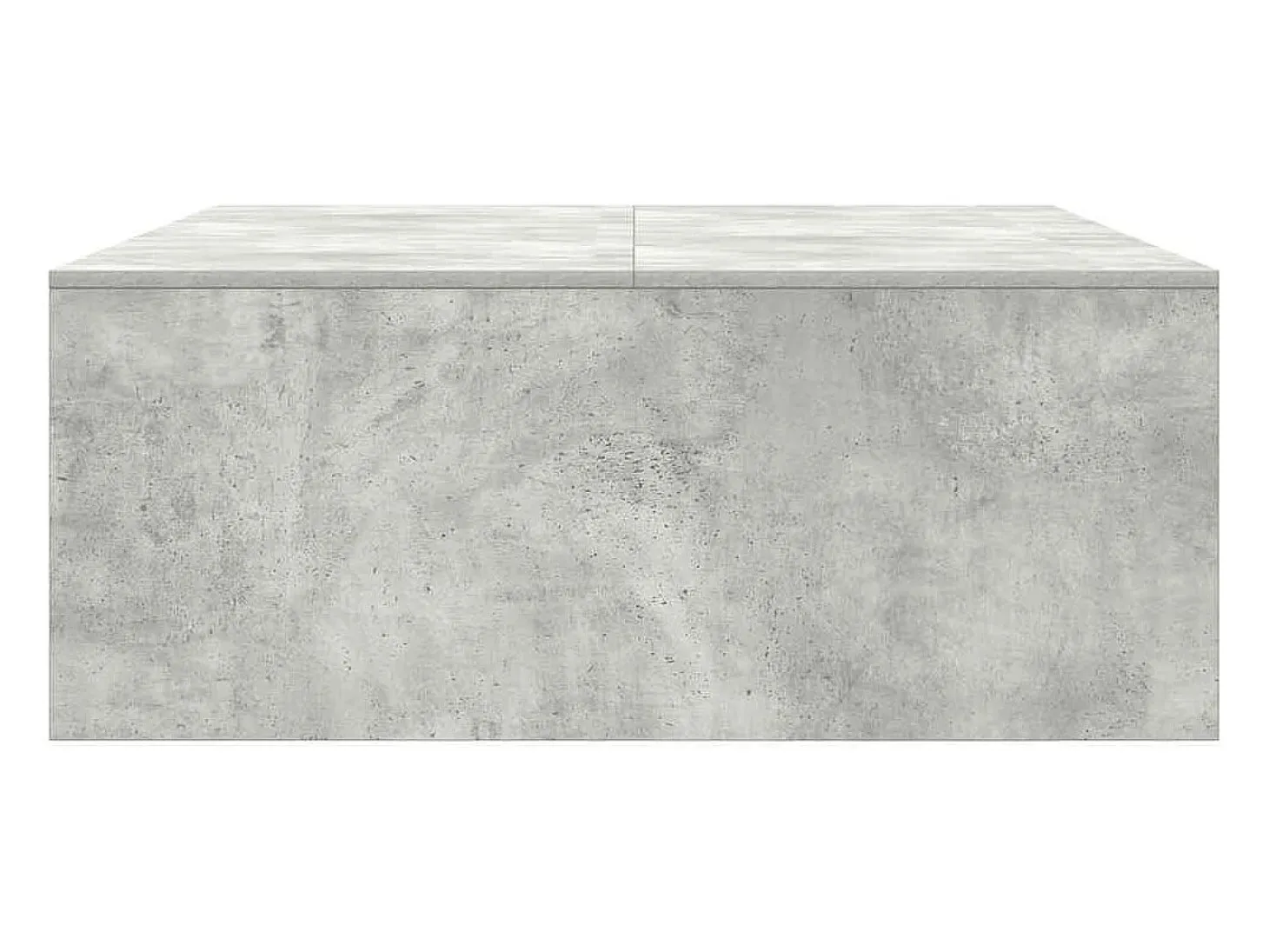 Mesa de centro con cajones gris hormigón 100x100x40 cm