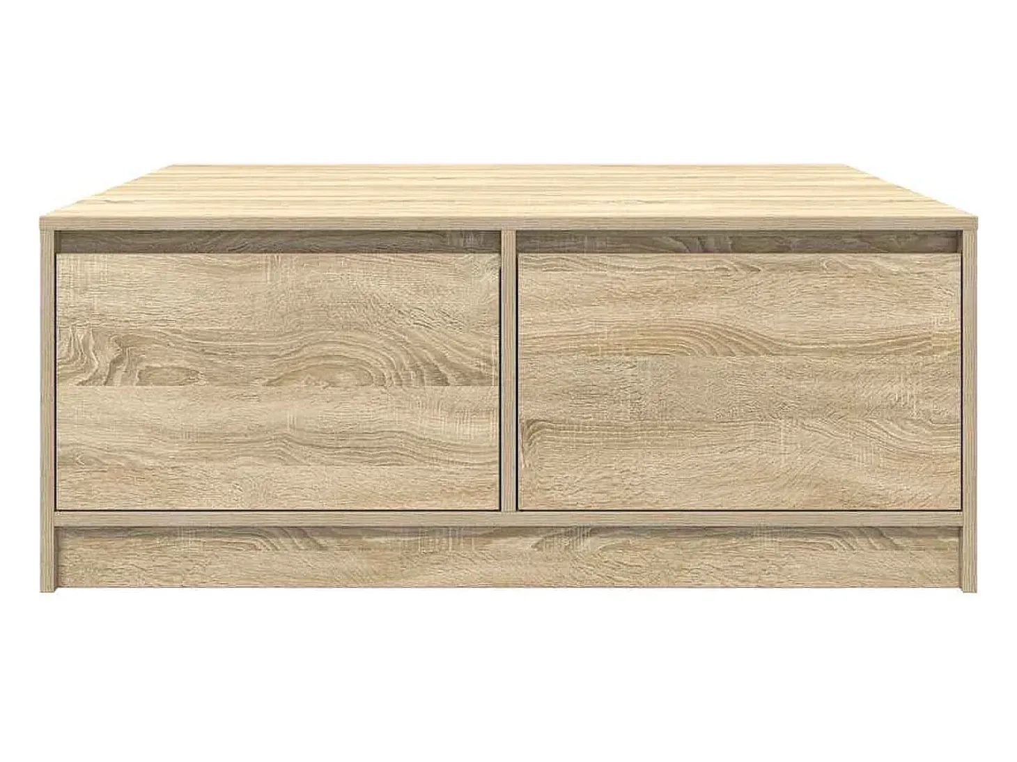 Mesa de centro con cajones roble Sonoma 100x100x40 cm