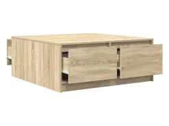 Mesa de centro con cajones roble Sonoma 100x100x40 cm