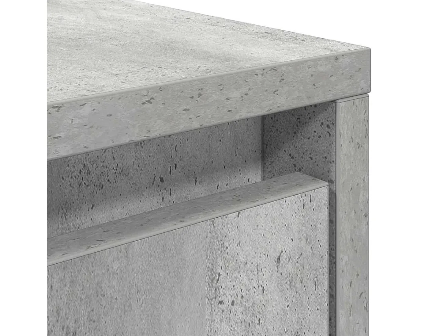 Mesa de centro con cajones gris hormigón 100x100x40 cm