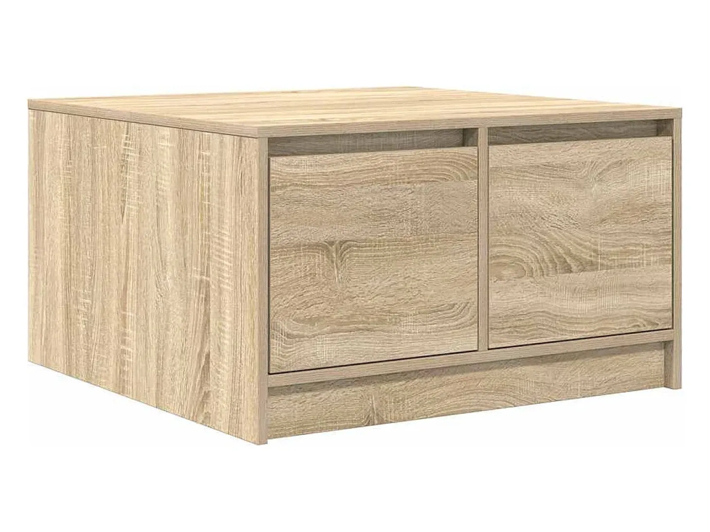 Mesa de centro con cajones roble Sonoma 70,5x70x40 cm