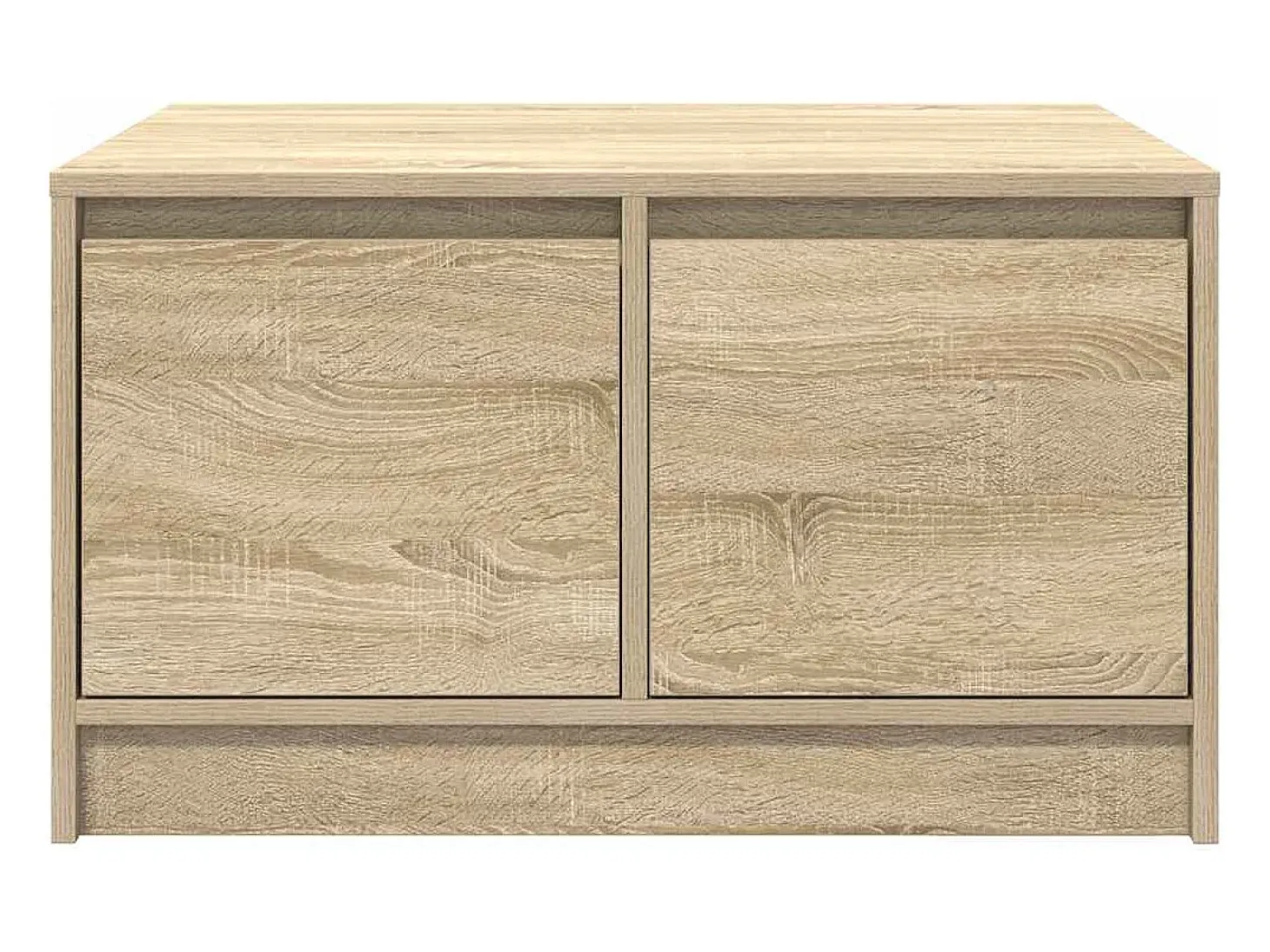 Mesa de centro con cajones roble Sonoma 70,5x70x40 cm