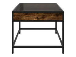 Mesa de centro con Infinity LED roble ahumado 50x50x41 cm